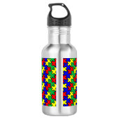 Legpuzzel Naadloos Patroon Waterfles (Achterkant)