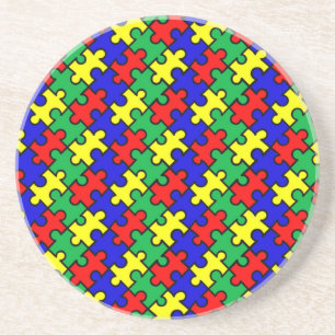 Legpuzzel Naadloos Patroon Zandsteen Onderzetter