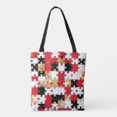 Legpuzzel Rood Zwart Goud Patroon  Tote Bag (Achterkant)
