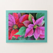Legpuzzel Roze/Rode Poinsettias (Horizontaal)