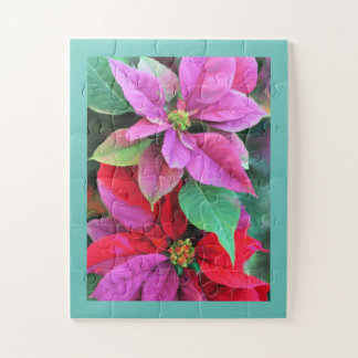 Legpuzzel Roze/Rode Poinsettias