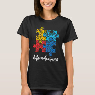Legpuzzel Stippenpatroon Autisme Bewustzijn Intern T-shirt