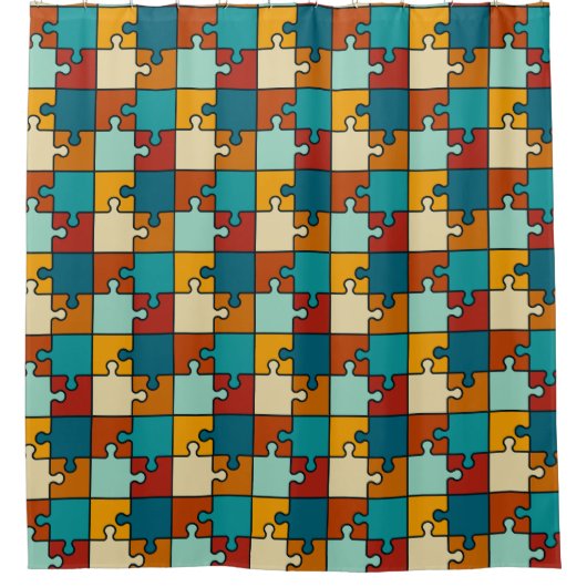  legpuzzel stukjes Patroon Douchegordijn (Voorkant)