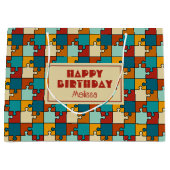  legpuzzel stukjes Patroon Verjaardag Groot Cadeauzakje (Voorkant)