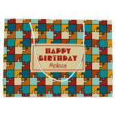  legpuzzel stukjes Patroon Verjaardag Groot Cadeauzakje (Achterkant)