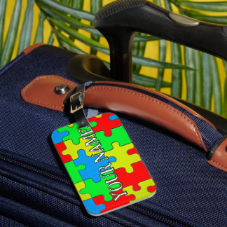 Legpuzzel Thema Gepersonaliseerd Bagagelabel