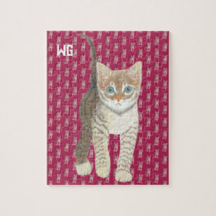 Legpuzzel van een gestreepte kitten