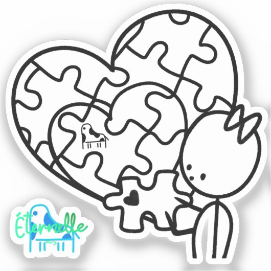 Legpuzzel van een miljoen stukjes sticker (Voorkant)