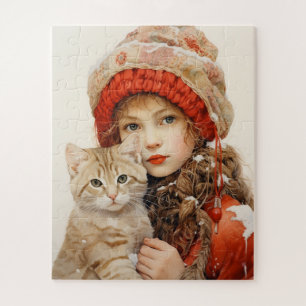 LEGPUZZEL VAN MEISJE EN KAT