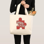 Legpuzzelverslaafde Puzzel Levensstijl Hobby Kunst Grote Tote Bag (Voorkant (product))