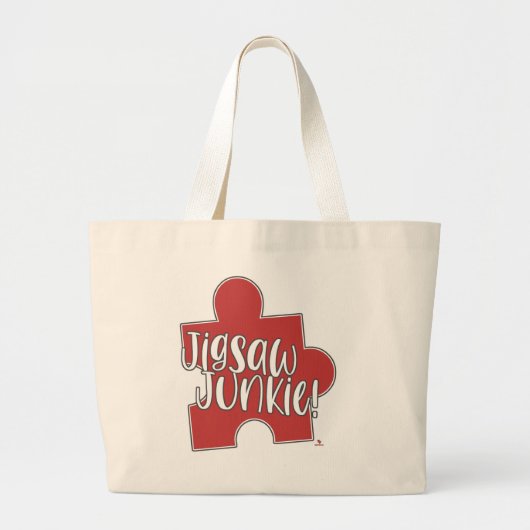 Legpuzzelverslaafde Puzzel Levensstijl Hobby Kunst Grote Tote Bag (Voorkant)
