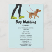 Legs and a Cute Brown Dog - Dog Walking Business Flyer (Voorkant)