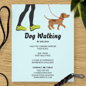 Legs and a Cute Brown Dog - Dog Walking Business Flyer