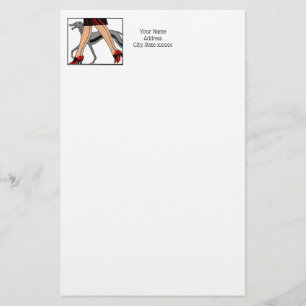 Legs Art Deco Women Greyhound Whippet Dog R Briefpapier