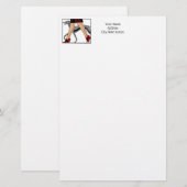 Legs Art Deco Women Greyhound Whippet Dog R Briefpapier (Voorkant / Achterkant)