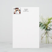 Legs Art Deco Women Greyhound Whippet Dog R Briefpapier (Staand voorkant)