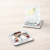 Legs Art Deco Women Greyhound Whippet Dog R Drankjes Onderzetter (Rechterzijde)