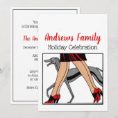 Legs Art Deco Women Greyhound Whippet Dog R Kaart (Voorkant / Achterkant)