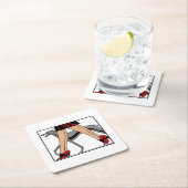 Legs Art Deco Women Greyhound Whippet Dog R Kartonnen Onderzetters (Insitu)