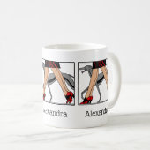 Legs Art Deco Women Greyhound Whippet Dog R Koffiemok (Voorkant rechts)