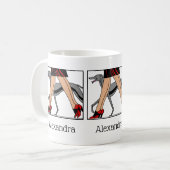 Legs Art Deco Women Greyhound Whippet Dog R Koffiemok (Voorkant links)