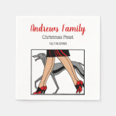 Legs Art Deco Women Greyhound Whippet Dog R Servetten (Voorkant)