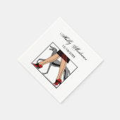 Legs Art Deco Women Greyhound Whippet Dog R Servetten (Hoek)