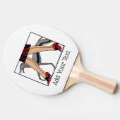 Legs Art Deco Women Greyhound Whippet Dog R Tafeltennisbatje (Zijkant)