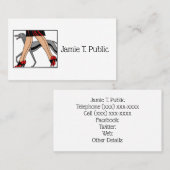 Legs Art Deco Women Greyhound Whippet Dog R Visitekaartje (Voorkant / Achterkant)