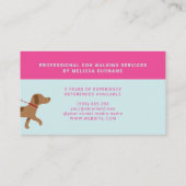 Legs en een crème bruine hond - tandproppen visitekaartje (Achterkant)