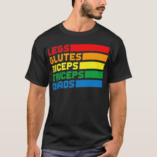 Legs Glutes Biceps Triceps Quads LGBTQ Premium  T-shirt (Voorkant)