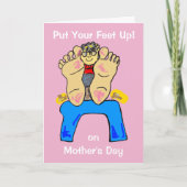 Legs omhoog Moederdag kaart (Voorkant)