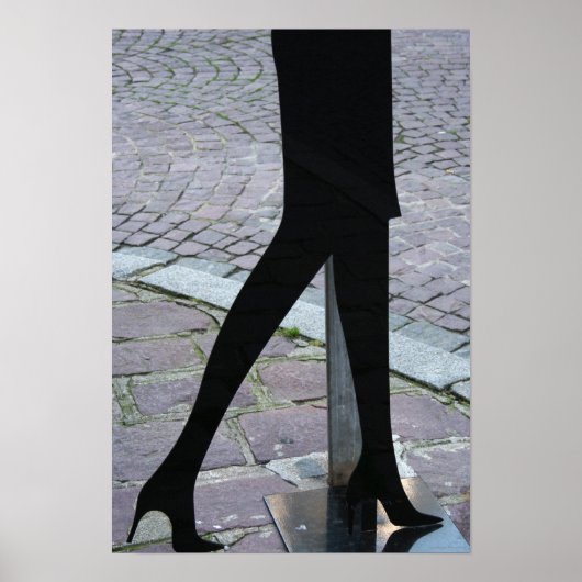 Legs Silhouette bij het Poster van de Hoek (Voorkant)