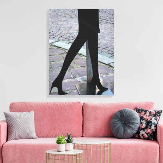 Legs Silhouette op het Corner Canvas (Insitu (Woonkamer))