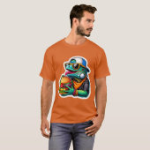 LEGUAAN DIE CHEESEBURGER EET 6 T-SHIRT (Voorkant volledig)