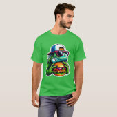 LEGUAAN ETEN CHEESEBURGER 5A T-SHIRT (Voorkant volledig)
