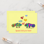 Leguaan Hou Je Hand Kaart (Voorkant / Achterkant in situ)