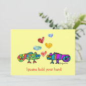 Leguaan Hou Van Jou Hand Kaart (Staand voorkant)