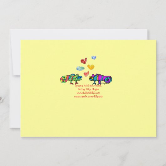 Leguaan Hou Van Mijn Hand Kaart (Achterkant)