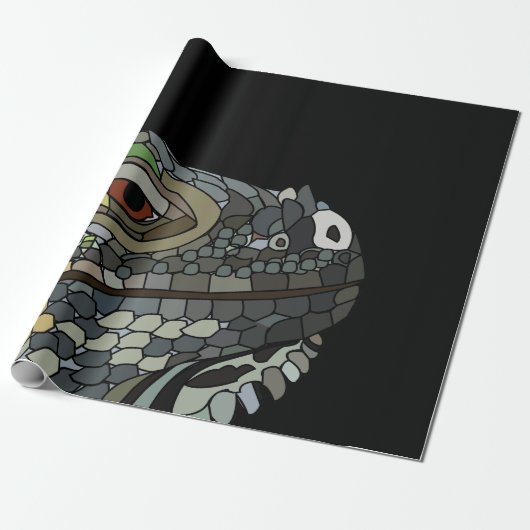 Leguaanhagedis cadeaupapier (Uitgerold)
