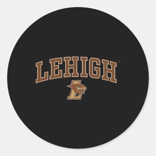 Lehigh Mountain Hawks Arch Over Ronde Sticker (Voorkant)