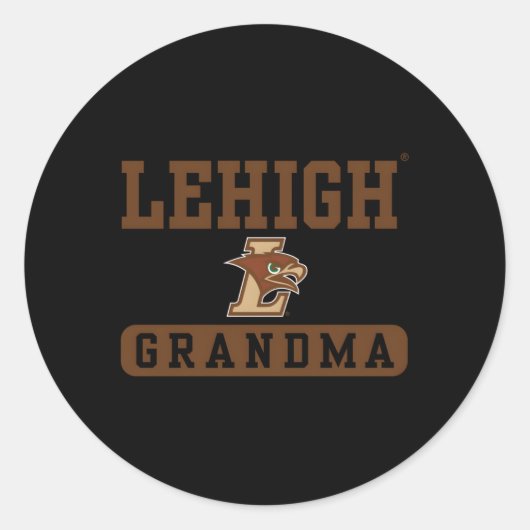 Lehigh Mountain Hawks Oma Ronde Sticker (Voorkant)