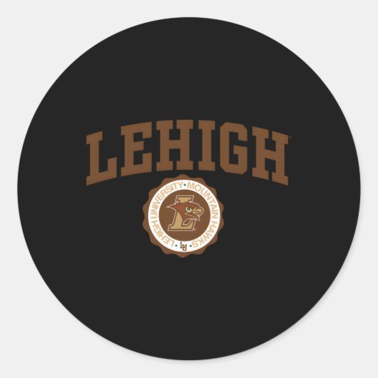 Lehigh Mountain Hawks Seal Ronde Sticker (Voorkant)