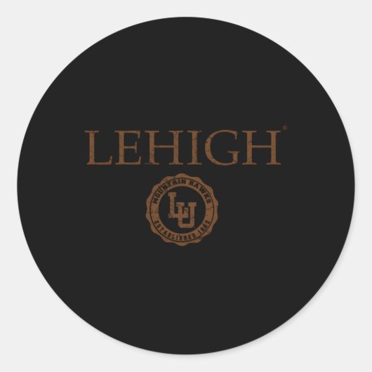 Lehigh Mountain Hawks Seal Ronde Sticker (Voorkant)