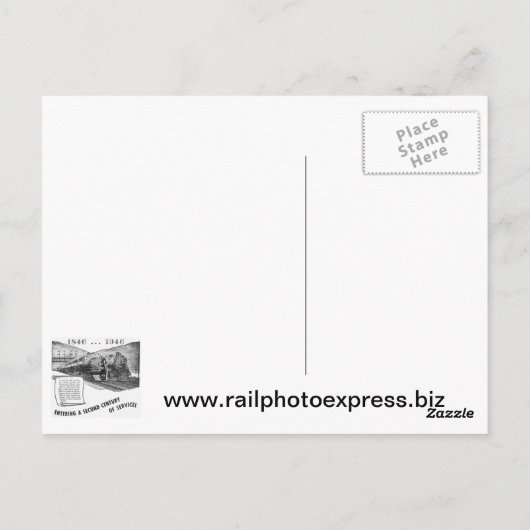 Lehigh Valley Railroad-A Second Century Service Briefkaart (Achterkant)