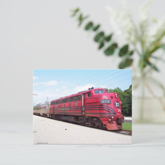 Lehigh Valley Railroad F-7A #578 in Cape May N. J. Briefkaart (Staand voorkant)