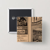 Lehigh Valley Railroad Vierkante Button 5,1 Cm (Voorkant /achterkant)