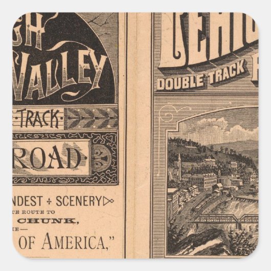 Lehigh Valley Railroad Vierkante Sticker (Voorkant)
