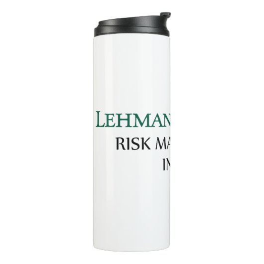 Lehman Brothers Risk Management stagiair Thermosbeker (Gedraaid links)