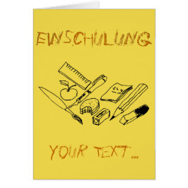 Lehrmittel auf Einladung zur Einschulung